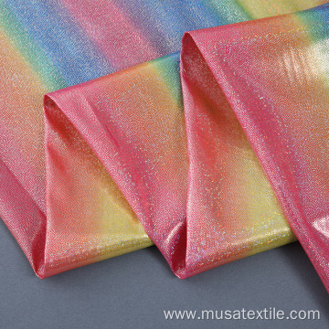 Iridescent Rainbow Metallic Glitter Shiny Hologram Fabric